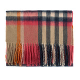 Edinburgh 100% Lambswool Tartan Scarf 3 Square Camel Mix