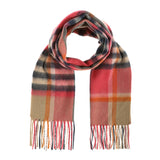 Edinburgh 100% Lambswool Tartan Scarf Macdonald Coral Mix