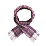 Edinburgh 100% Lambswool Tartan Scarf Cluster Gingham 27619 Ruby/Grey