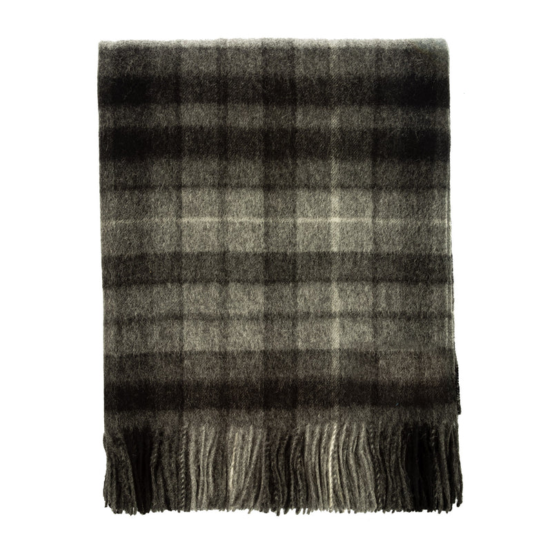 100% Lambswool Blanket Monochrome Buchanan