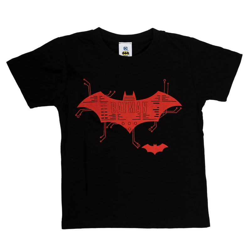 Batman Kids Black Tech Logo T-Shirt