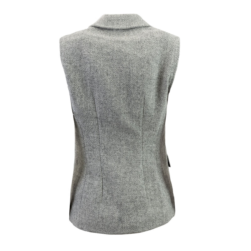 Ladie's Mairi Harris Tweed Waistcoat Furn20-05 Grey Hb