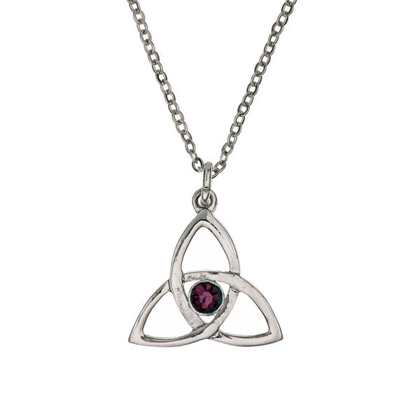 Crinan Knot Pendant Dark Amethyst