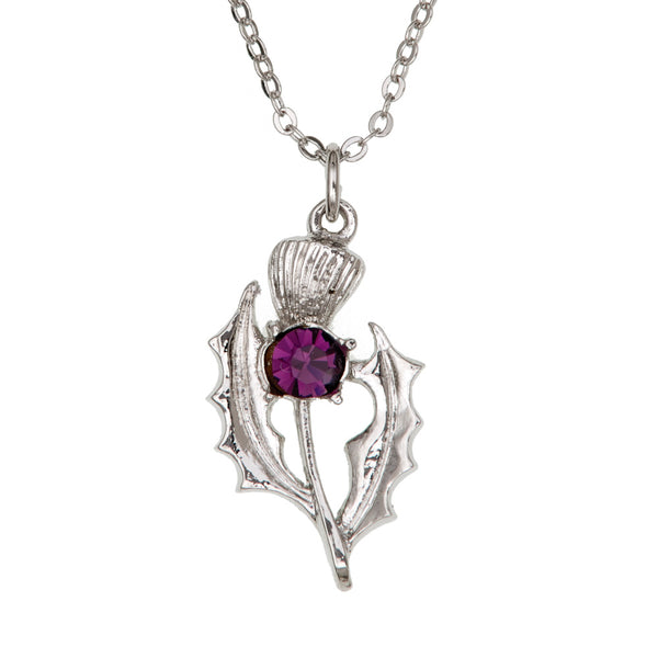 Scottish Thistle Pendant Light Amethyst