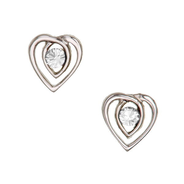 Celtic Heart Earrings Crystal