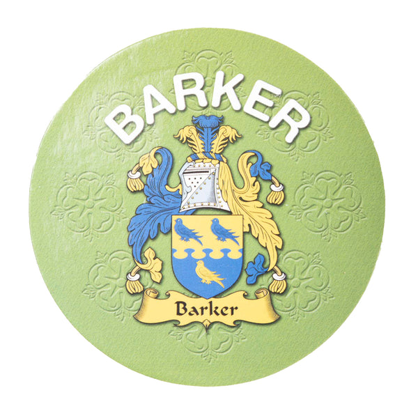 Clan/Family Name Round Cork Coaster Barker