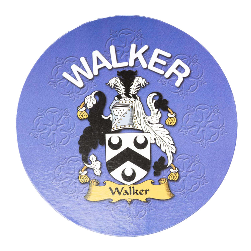 Clan/Family Name Round Cork Coaster Walker E