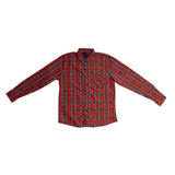 Mens Velour Lined Check Shirt Stewart Royal