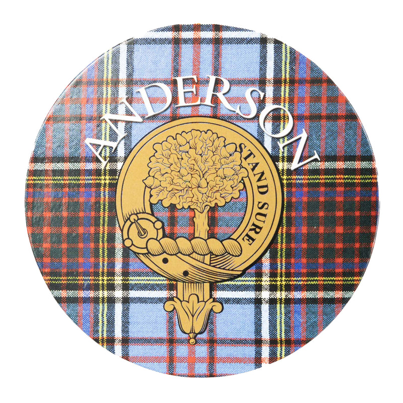 Clan/Family Name Round Cork Coaster Anderson S