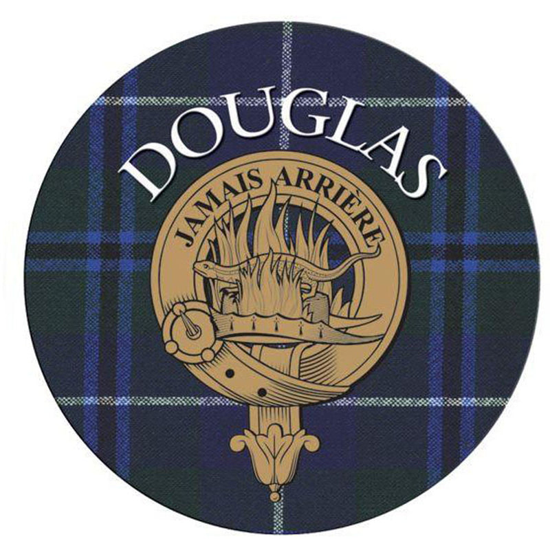 Clan/Family Name Round Cork Coaster Douglas