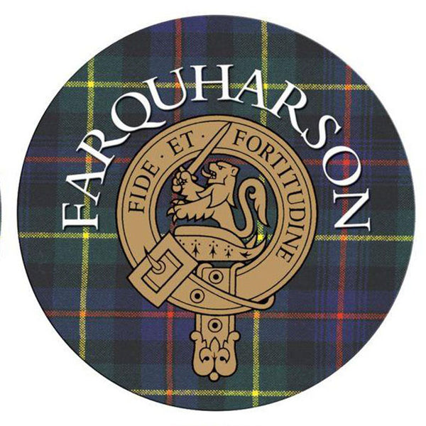 Clan/Family Name Round Cork Coaster Farquharson