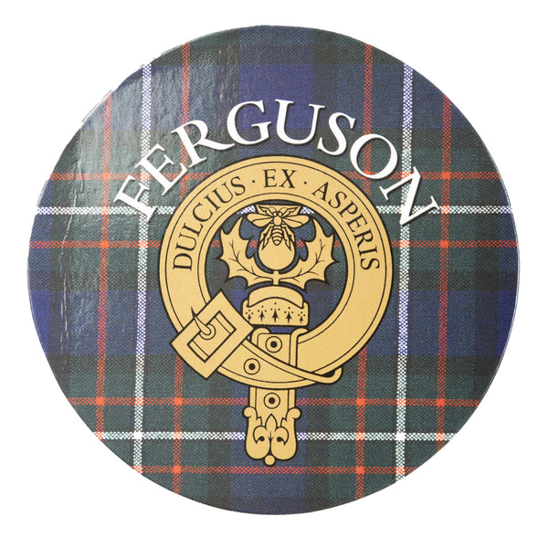 Clan/Family Name Round Cork Coaster Ferguson