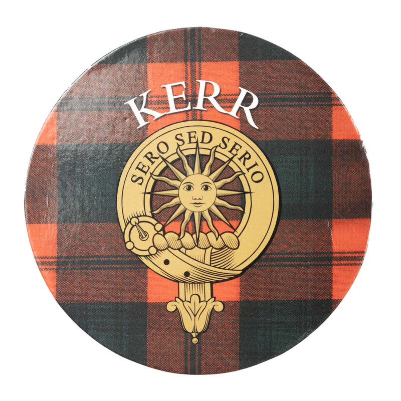 Clan/Family Name Round Cork Coaster Kerr