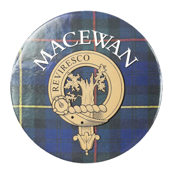 Clan/Family Name Round Cork Coaster Macewan