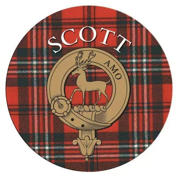 Clan/Family Name Round Cork Coaster Scott S