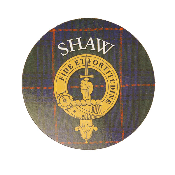 Clan/Family Name Round Cork Coaster Shaw S