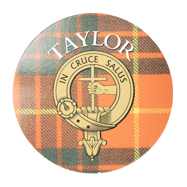 Clan/Family Name Round Cork Coaster Taylor S