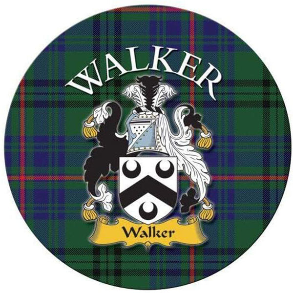 Clan/Family Name Round Cork Coaster Walker S