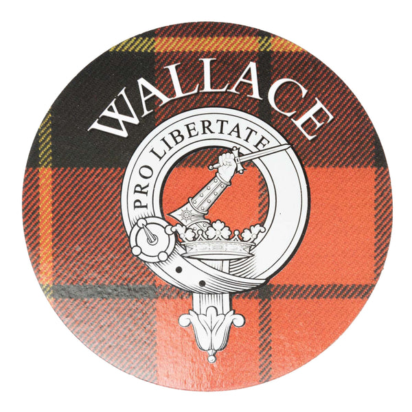 Clan/Family Name Round Cork Coaster Wallace