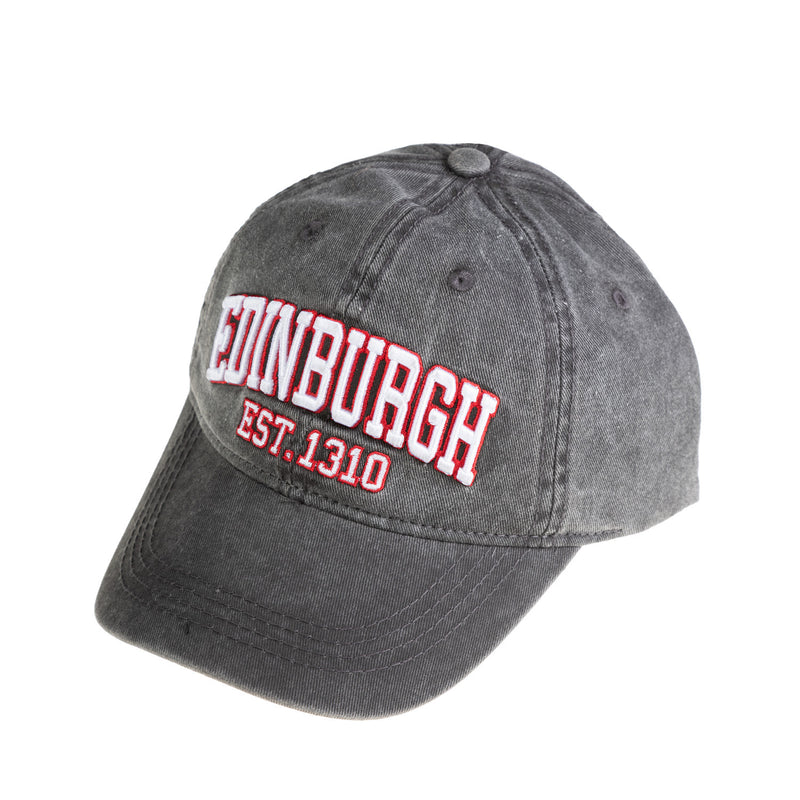 Edinburgh Stonewash Cap Black