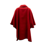 Ladies Wool Blend Reversible Cape Red/Royal Stewart