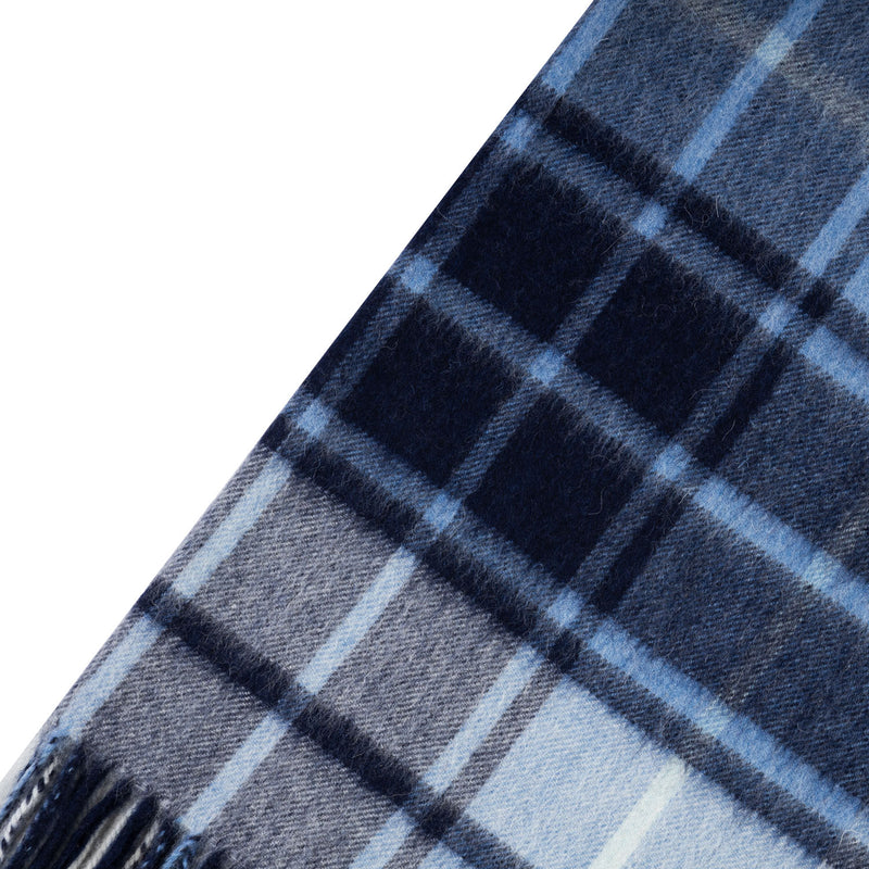 Edinburgh Lambswool Stole Mill Check Eclipse