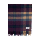 100% Cashmere Wide Tartan Scarf Scots Check ÔÇô Eminence/Camel