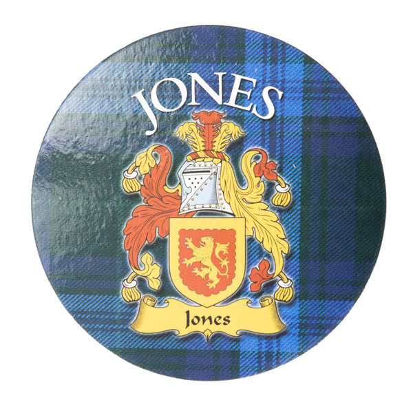 Clan/Family Name Round Cork Coaster Jones S