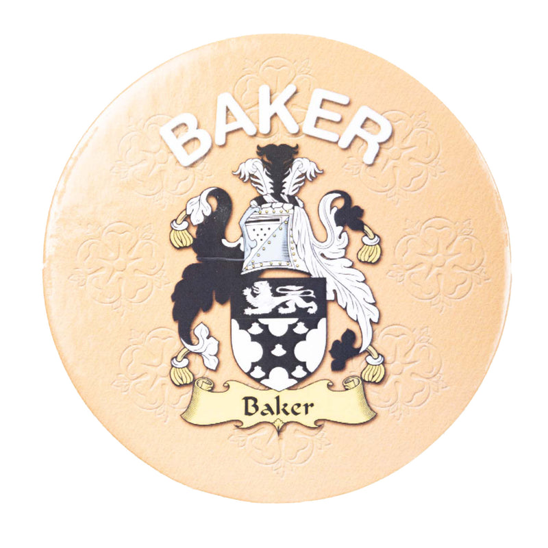 Clan/Family Name Round Cork Coaster Baker