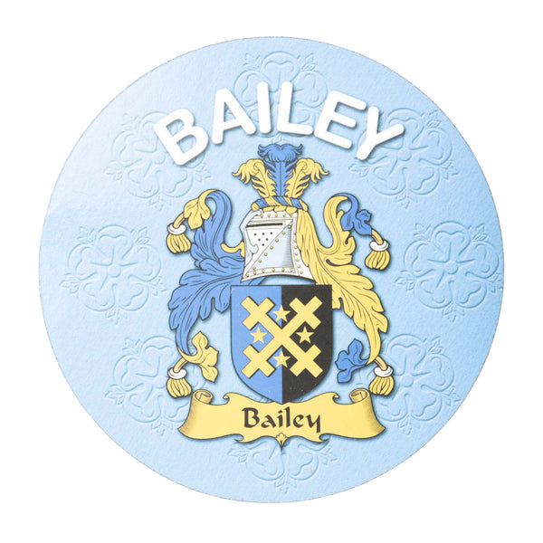 Clan/Family Name Round Cork Coaster Bailey