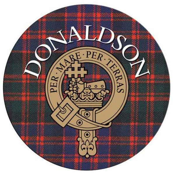 Clan/Family Name Round Cork Coaster Donaldson