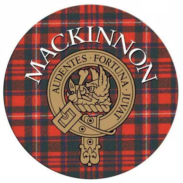 Clan/Family Name Round Cork Coaster Mackinnon