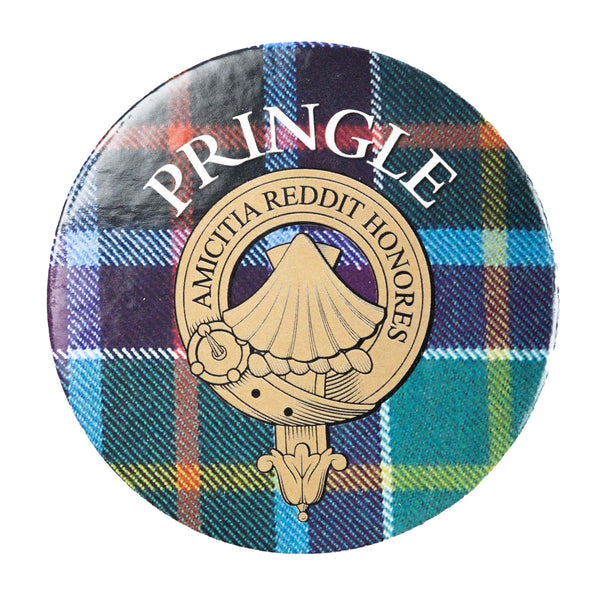 Clan/Family Name Round Cork Coaster Pringle