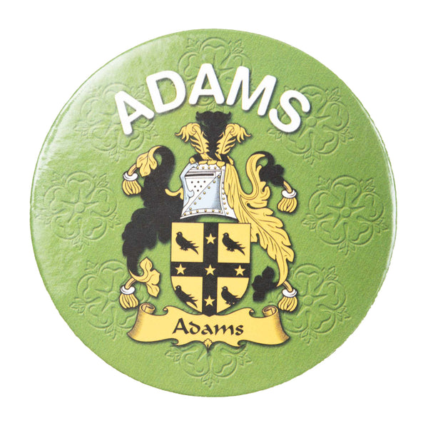 Clan/Family Name Round Cork Coaster Adams