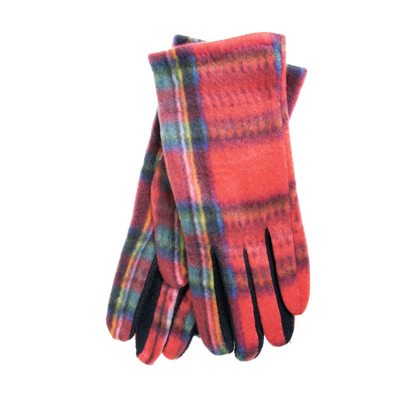 Ladies Fleece Tartan Gloves Stewart Royal