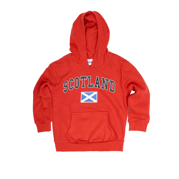 Kids Scotland Harvard Print Hooded Top