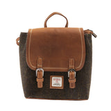 Ladies Ht Small Leather Backpack Dark Brown Barleycorn / Tan