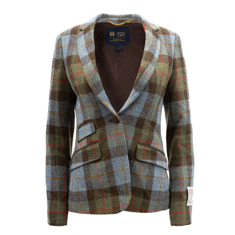 Ladies Iona Harris Tweed Jacket Lovat Check