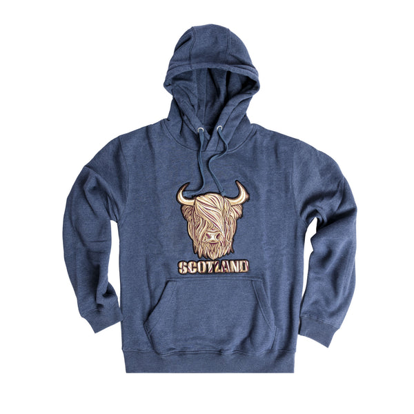 8 Shades Of Brown Highland Cow Hoodie Heather Grey