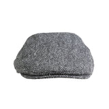 Heddle & Reed Harris Tweed Flatcap Grey Herringbone