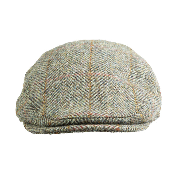 Heddle & Reed Harris Tweed Flatcap Sage Wine