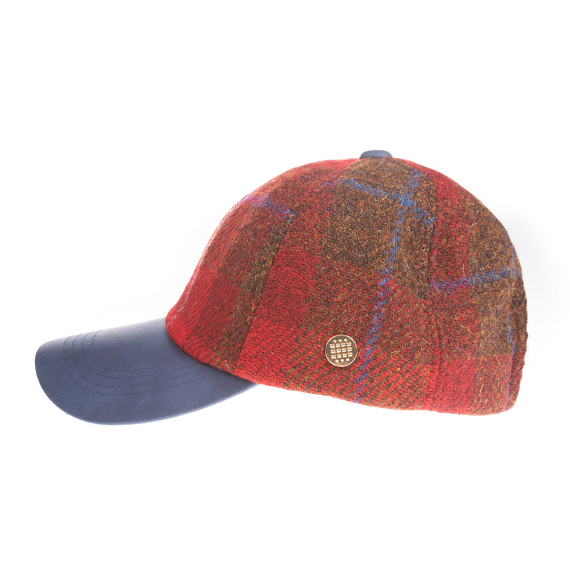 Heddle & Reed Harris Tweed Lds Baseball Red Check