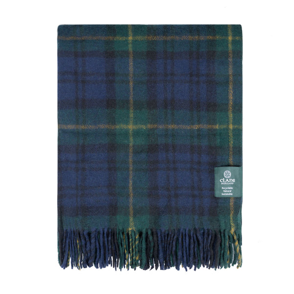 Highland Wool Blend Tartan Blanket Throw Gordon