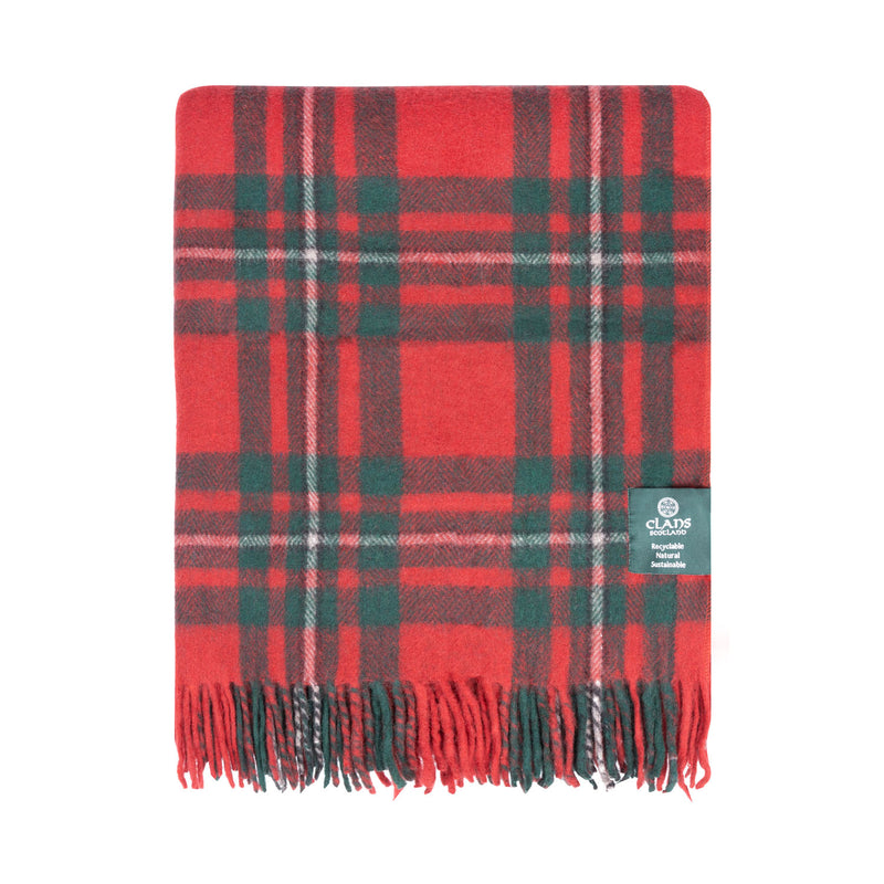 Highland Wool Blend Tartan Blanket Throw Macgregor