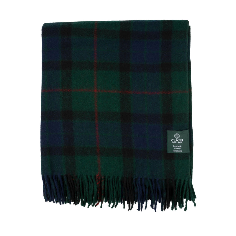 Highland Wool Blend Tartan Blanket Throw Gunn