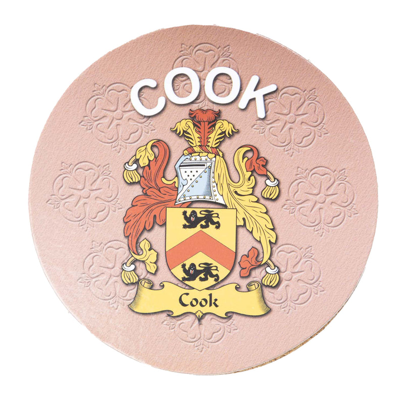 Clan/Family Name Round Cork Coaster Cook E