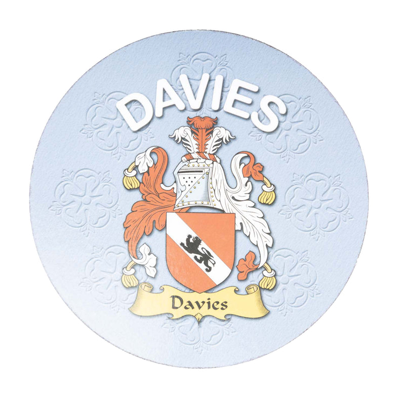 Clan/Family Name Round Cork Coaster Davies