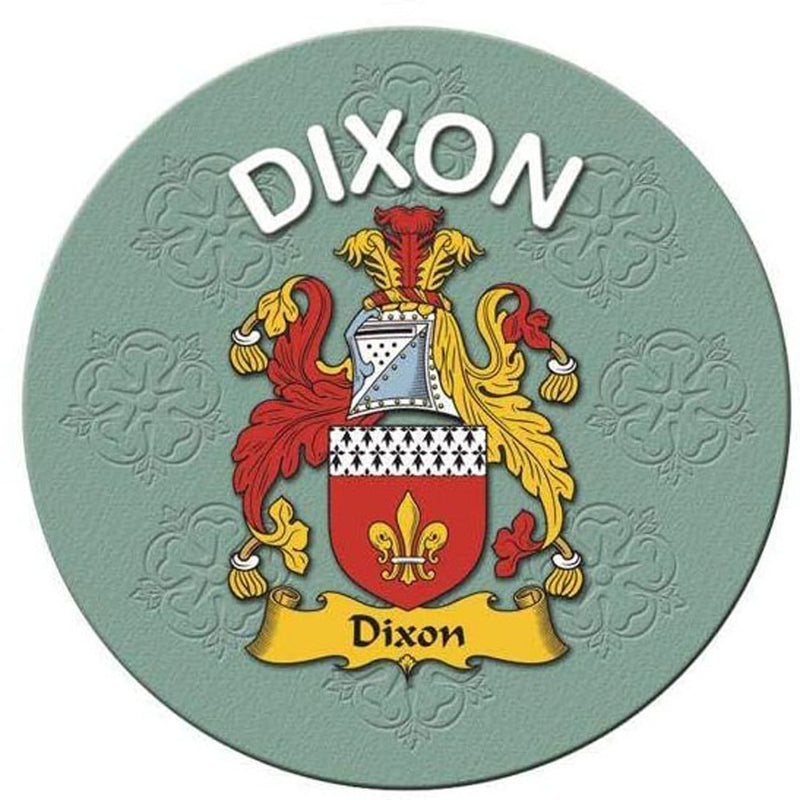 Clan/Family Name Round Cork Coaster Dixon