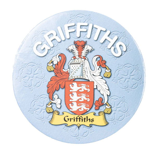 Clan/Family Name Round Cork Coaster Griffiths