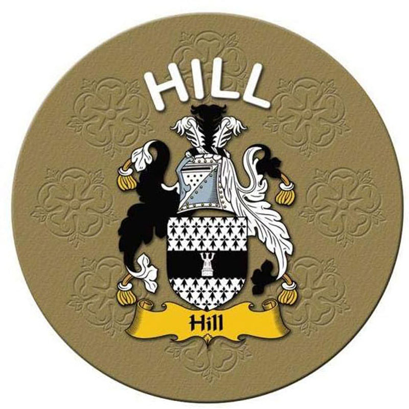 Clan/Family Name Round Cork Coaster Hill